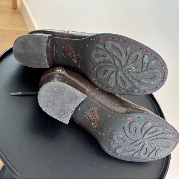 Born Brown Leather Lace-up Heeled Shoes - Picture 6 of 6